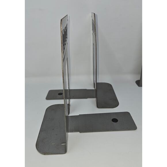 WT Rogers Greek Key Art Deco Bookends 7 Total Red Blue Grey 6" W x 8" H Vintage - Picture 10 of 16